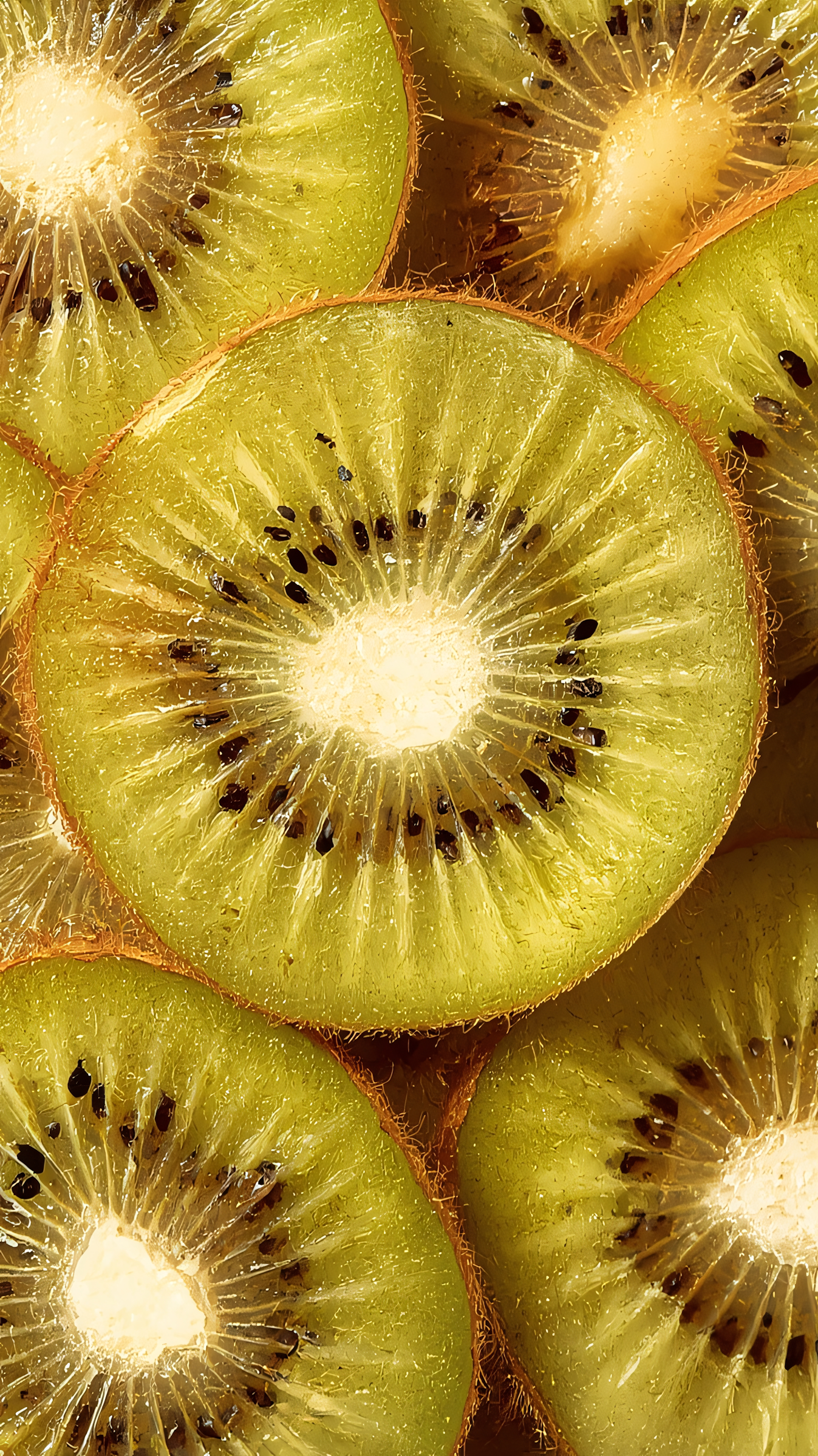 Kiwi Slices Close Up
