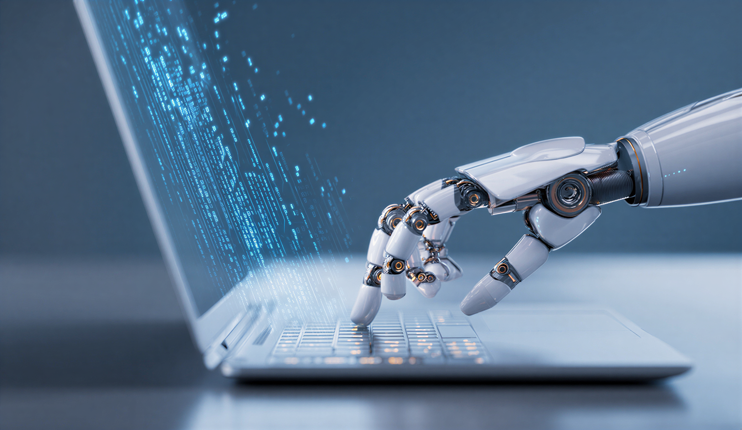 Robotic Hand with Laptop