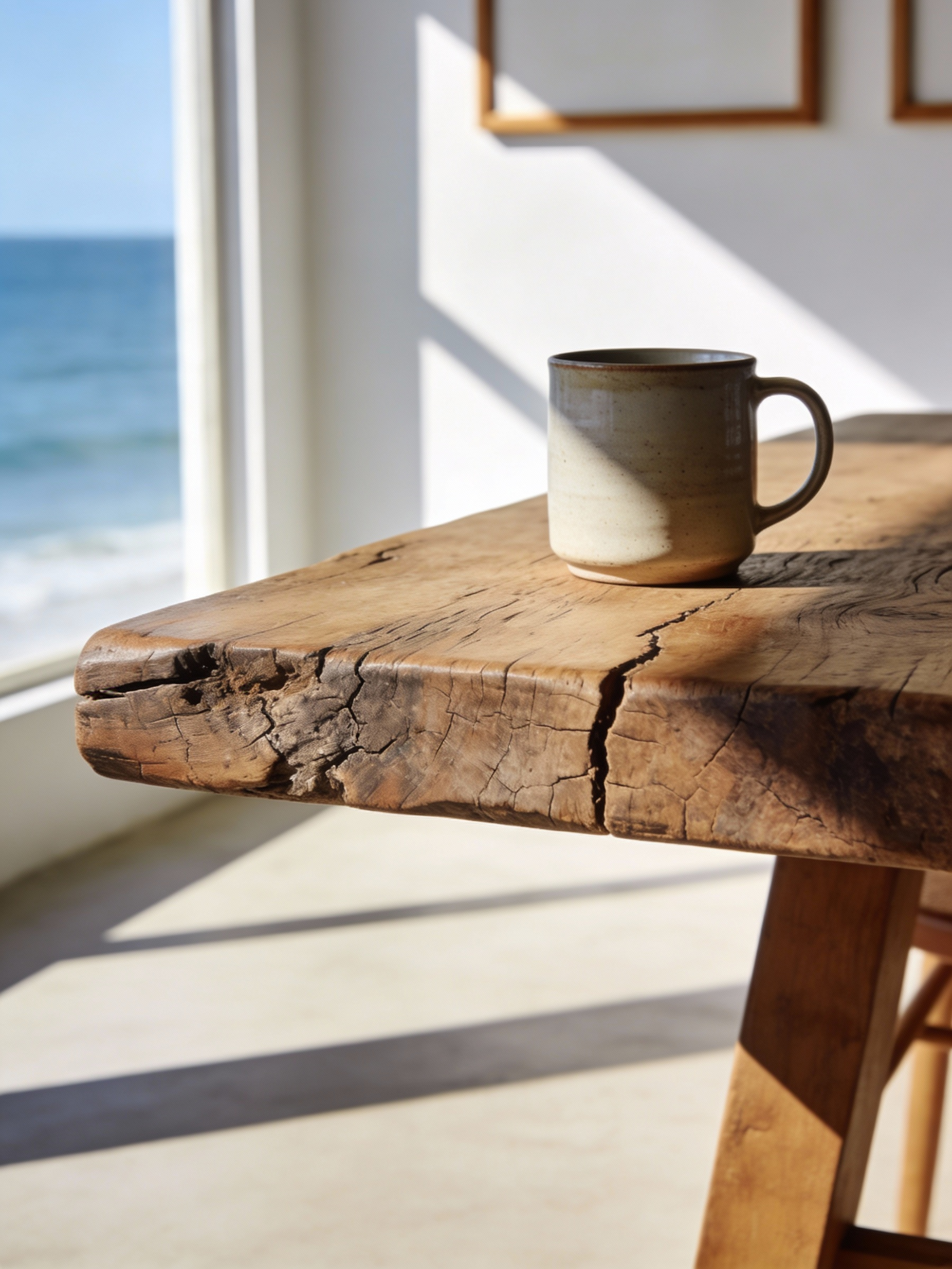 Rustic Table by Ocean