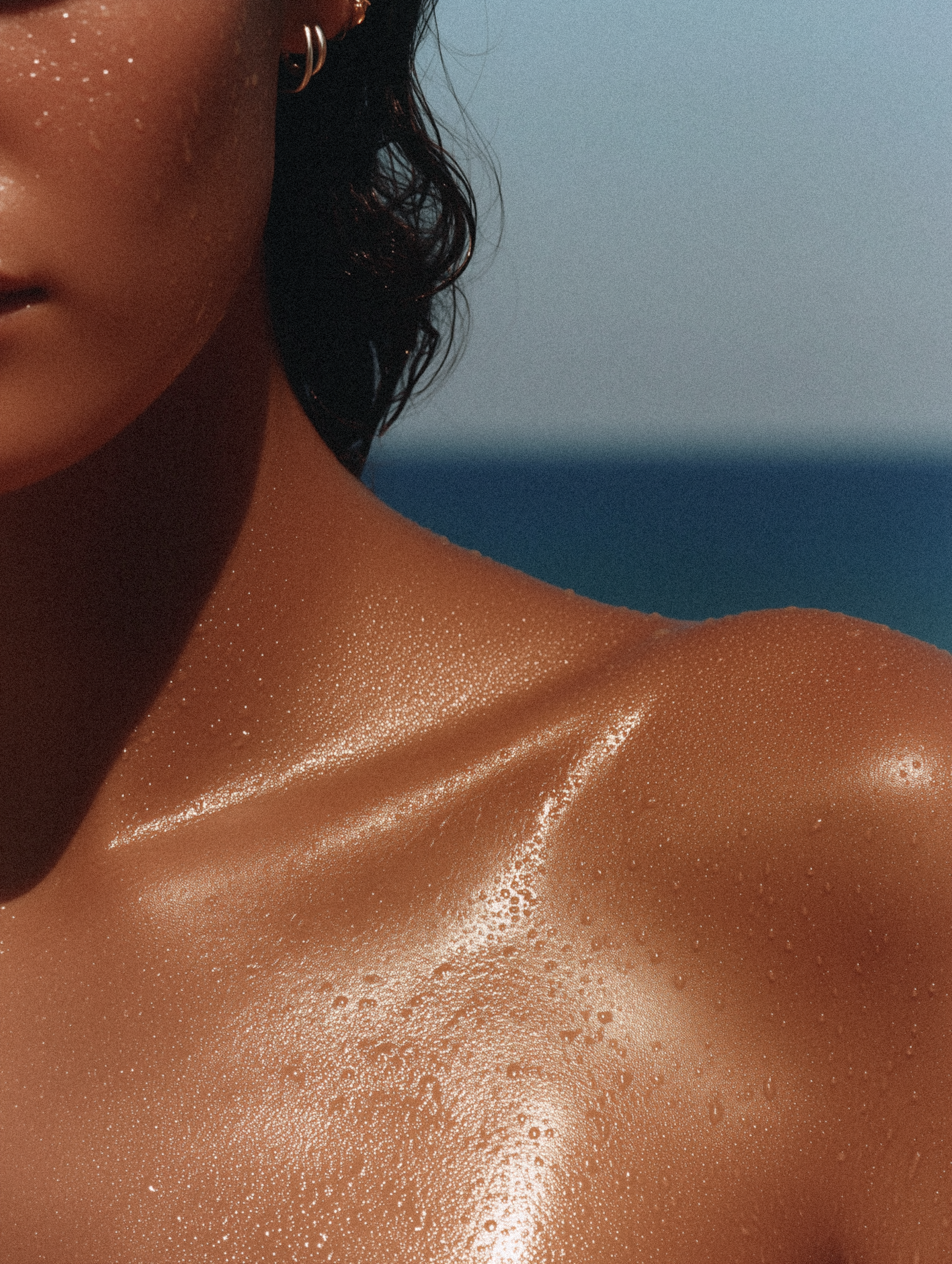 Sunlit Shoulder Close Up