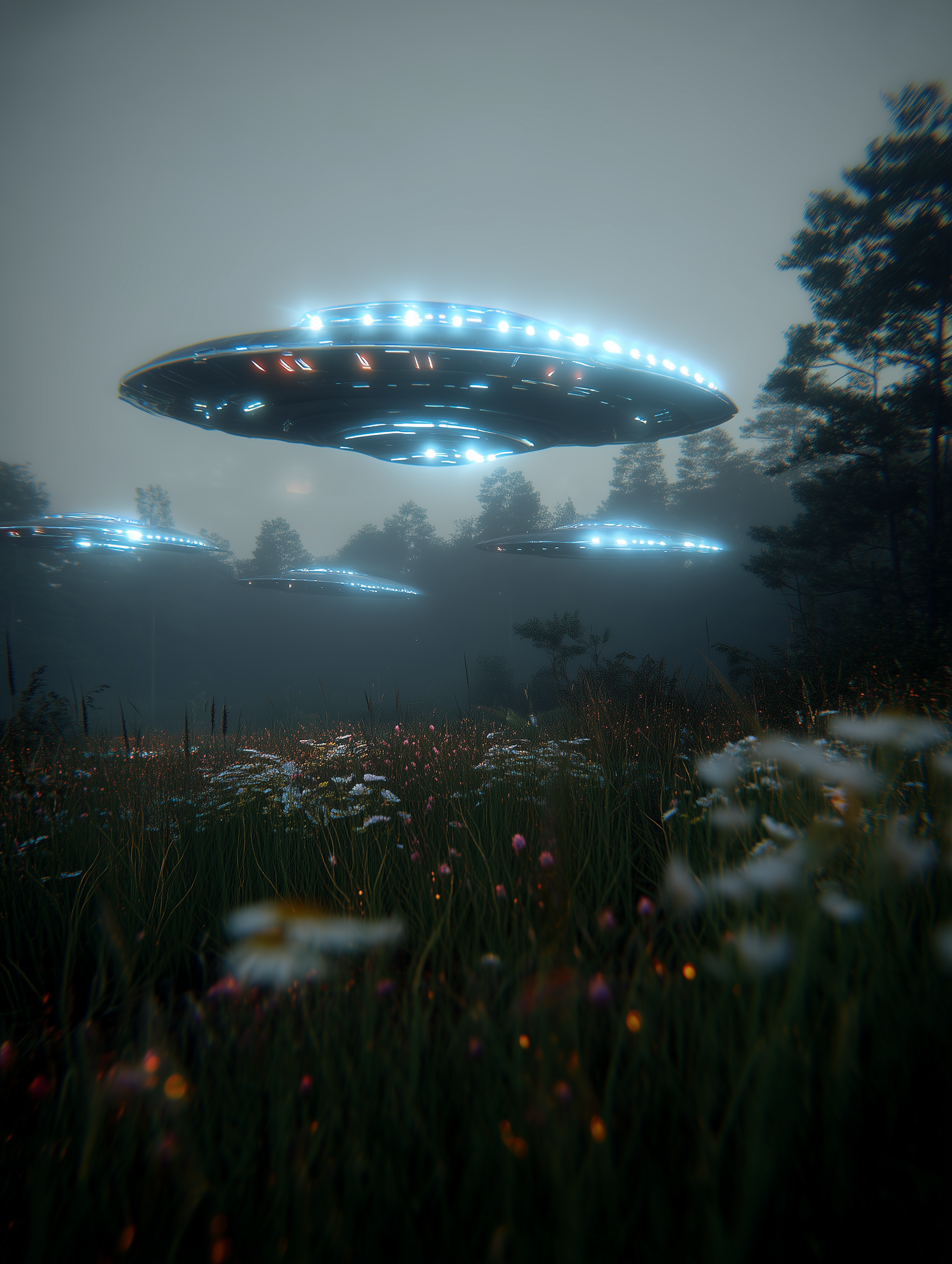 UFOs Over Serene Meadow