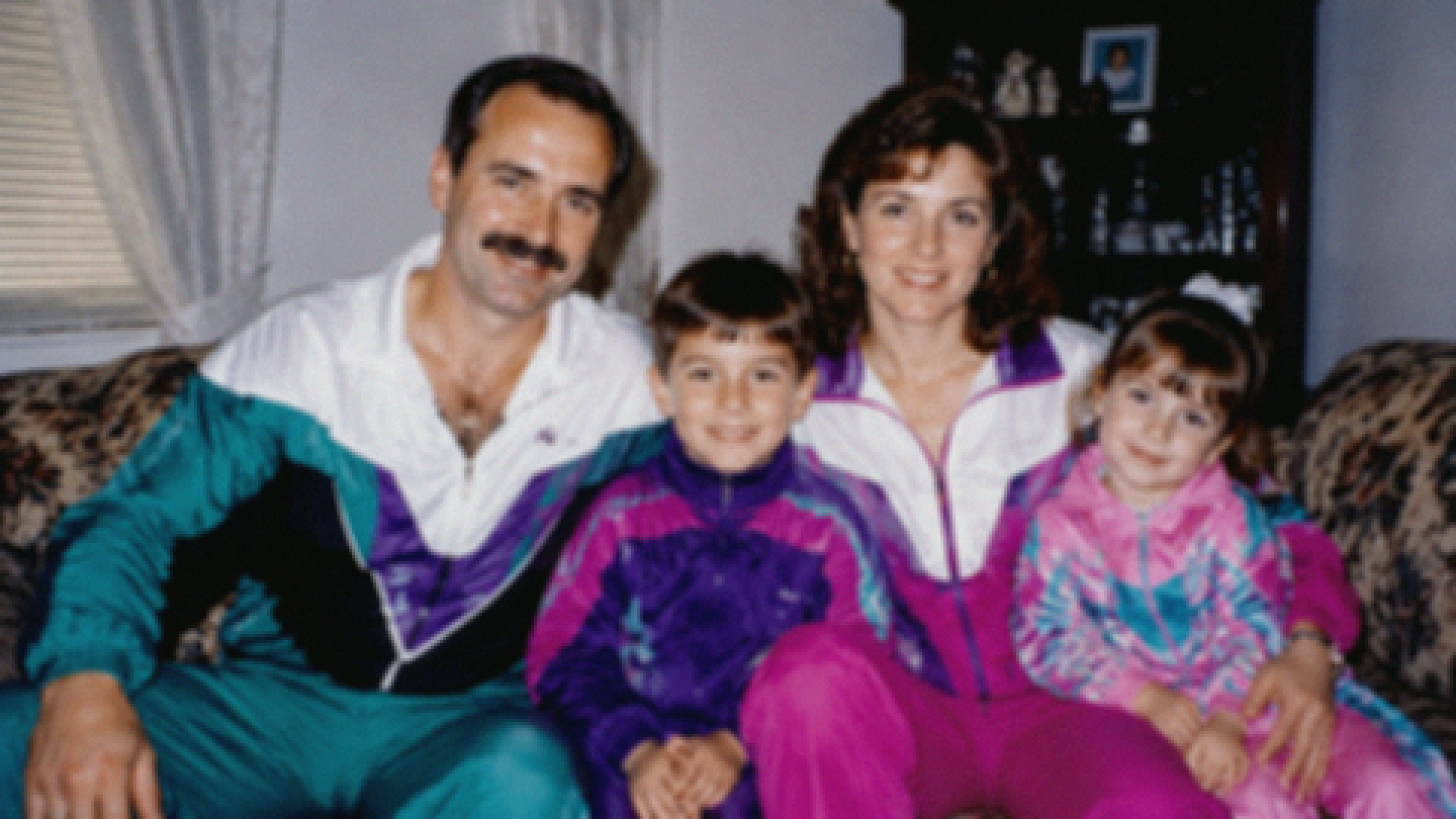 Soft low-resolution early 1990s family portrait before AI image upscaling